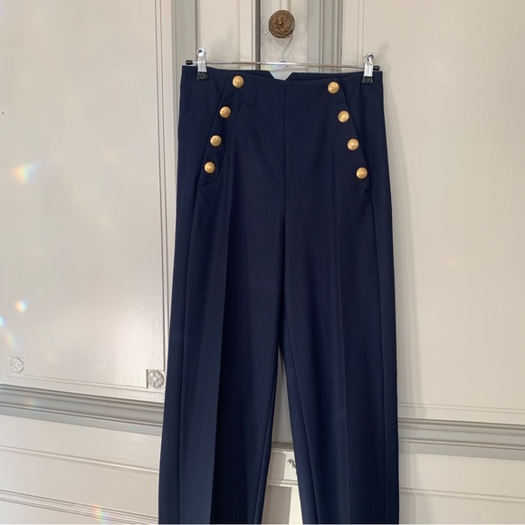 Sezane Marino Trouser in Navy Wool - Picture 5 of 10